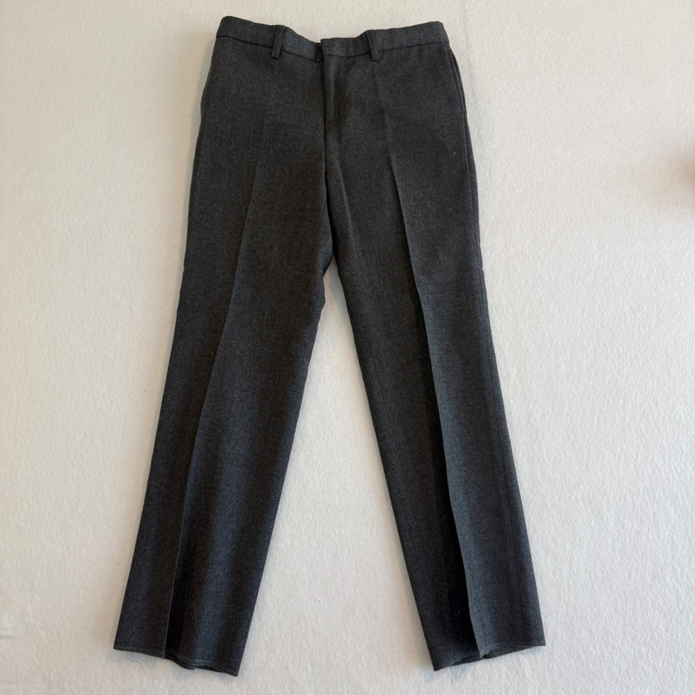 Burberry Dress Pants 100% Super Fine Merino Wool Boys 10Y Charcoal Grey